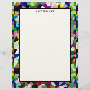 Colorful Jumble Stationery Paper Custom Letterhead