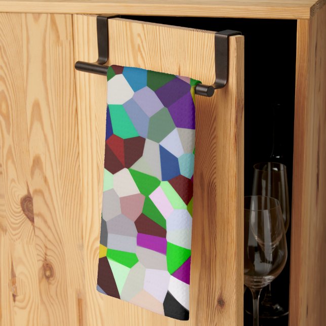 Colorful Jumble Tea Towel (Thirds Fold)