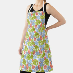 Colorful Jungle Elephants Apron