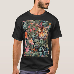Colorful jungle with hidden tiger T-Shirt