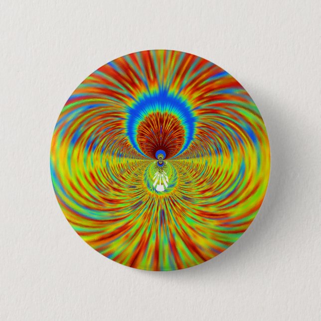 Colorful Kaleidoscope Art Print 6 Cm Round Badge (Front)