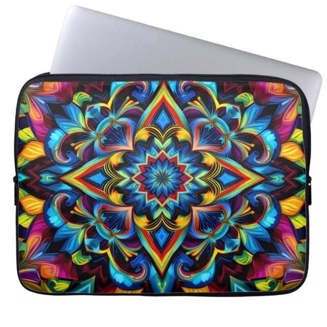 Colorful Kaleidoscope Mandala iPhone 14 Case (Front)