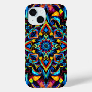 Colorful Kaleidoscope Mandala iPhone 14 Funda 15 Case
