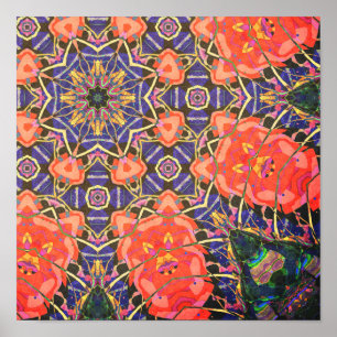 Colorful Kaleidoscope Pattern Poster