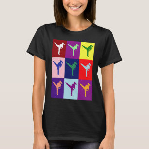 Colorful Karate Girl Mothers day and grandma T-Shirt