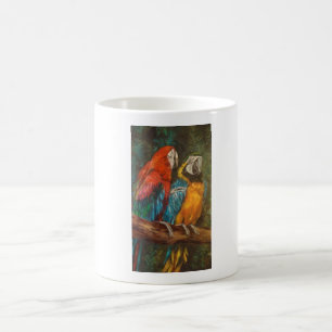 Colorful Kawaii Tropical Parrot Mug