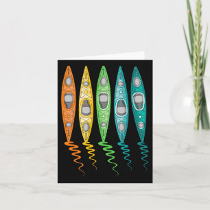 Colorful Kayak Boat Outdoor River Travel Kayaking  Card