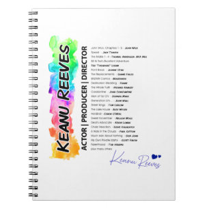 Colorful Keanu w/ Title & Movie Characters Notebook