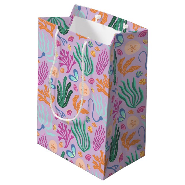 Colorful Kelp and Shells Gift Bag (Back Angled)