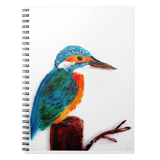 Colorful KIngfisher Bird Notebook (Front)