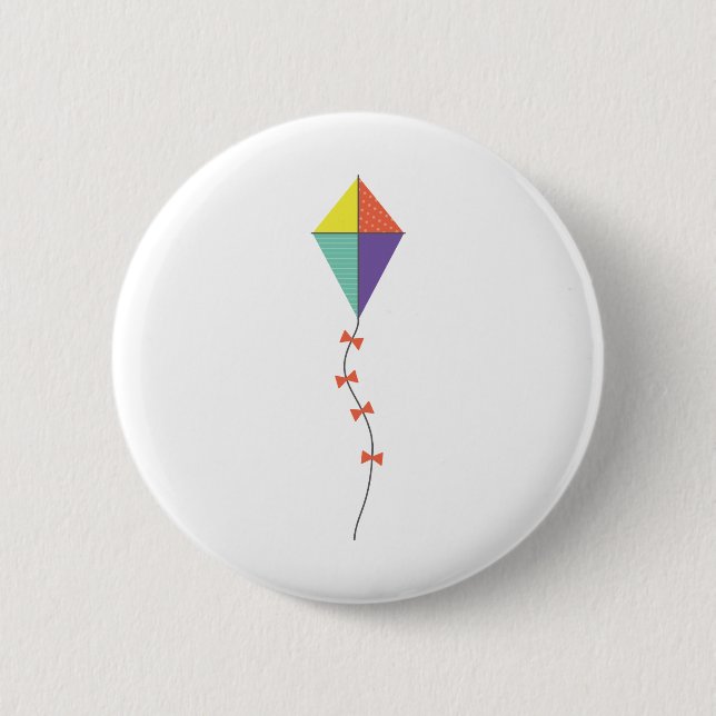 Colorful Kite 6 Cm Round Badge (Front)