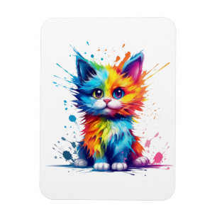Colorful Kitten Magnet