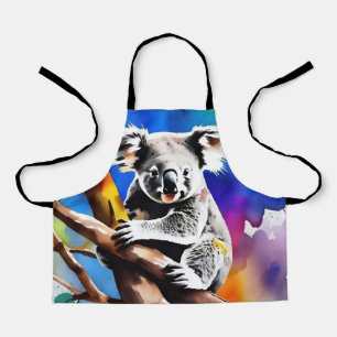 Colorful Koala Bear Watercolour Splash, Apron