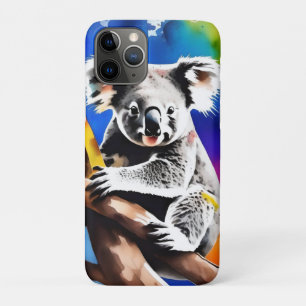 Colorful Koala Bear Watercolour Splash, iPhone 11 Pro Case