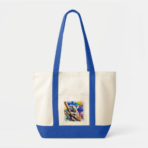 Colorful Koala Bear Watercolour Splash, Tote Bag