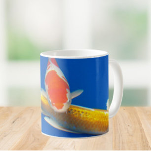 Colorful Koi in Blue Pool Coffee Mug