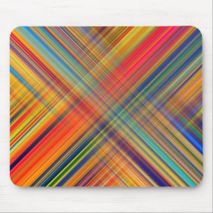 Colorful Kriss Kross Pattern Plaid Mouse Mat