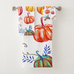 Colorful Lanterns Fall art Bathroom Towel Set