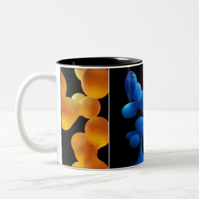 colorful lava  Two-Tone coffee mug (Left)
