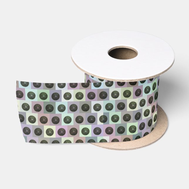 Colorful lawn Bowls Brick Pattern, Satin Ribbon (Spool)