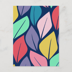 Colorful Leaves Nature Postcard