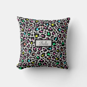 Colorful Leopard Pattern Cushion