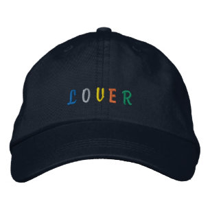 Colorful letters embroidered hat