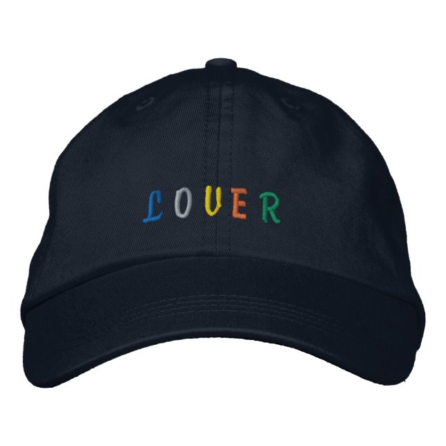 Colorful letters embroidered hat (Front)