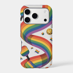 Colorful LGBTQ Pickleball Sports Paddle Design