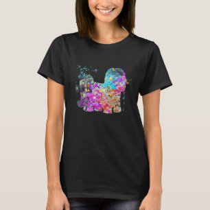 Colorful Lhasa Apso   Dog Lhasa Apsos T-Shirt