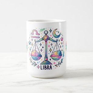 Colorful Libra Scales Zodiac Astrology Coffee Mug