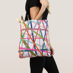 Colorful Lines Tote Bag