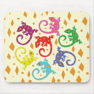 Colorful Lizards Mouse Mat