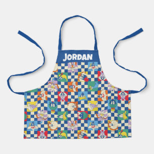 Colorful LOONEY TUNES™ Checker Toss Pattern Apron
