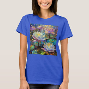 Colorful Lotus Flowers Blossoming in the Snow T-Shirt