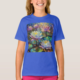 Colorful Lotus Flowers Blossoming in the Snow T-Shirt