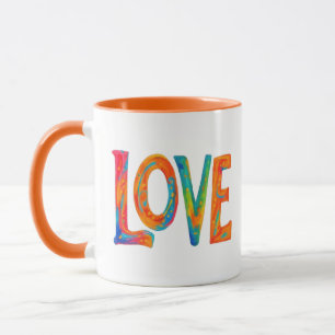 Colorful Love Word Mug