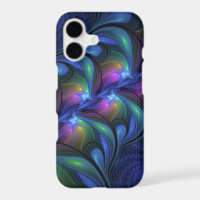 Colorful Luminous Abstract Blue Pink Green Fractal