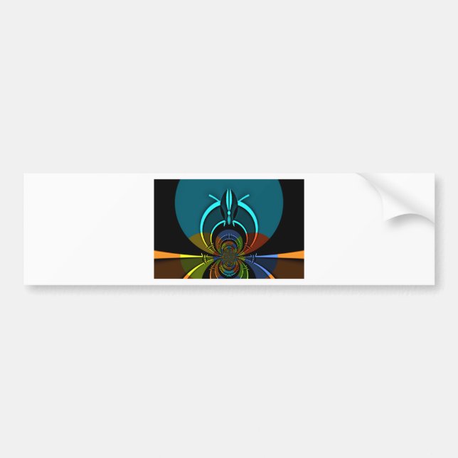 Colorful Maasai Shield Design Bumper Sticker (Front)