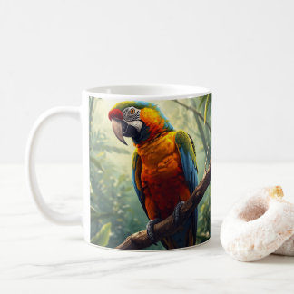 Colorful Macaw Parrot Poster – Tropical Wildlife W Coffee Mug