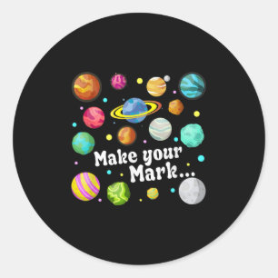 Colorful Make Your Mark Happy Dot Day Teacher Kids Classic Round Sticker