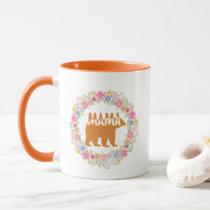 Colorful Mama Bear Silhouette Art Mug