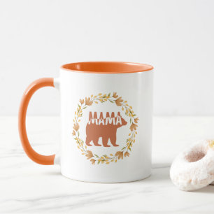 Colorful Mama Bear Silhouette Art Mug