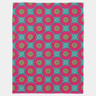 Colorful Mandala Fleece Blanket