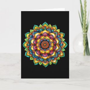 Colorful Mandala Harmony Yoga Spiritual Symbol Card