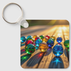Colorful Marbles Keychain 