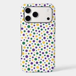 Colorful Mardi Gras polka dot