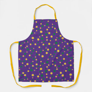 Colorful Mardi Gras polka dot Apron