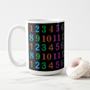 Colorful Math Numbers Coffee Mug