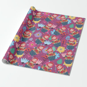 Colorful Matreshka Wrapping Paper